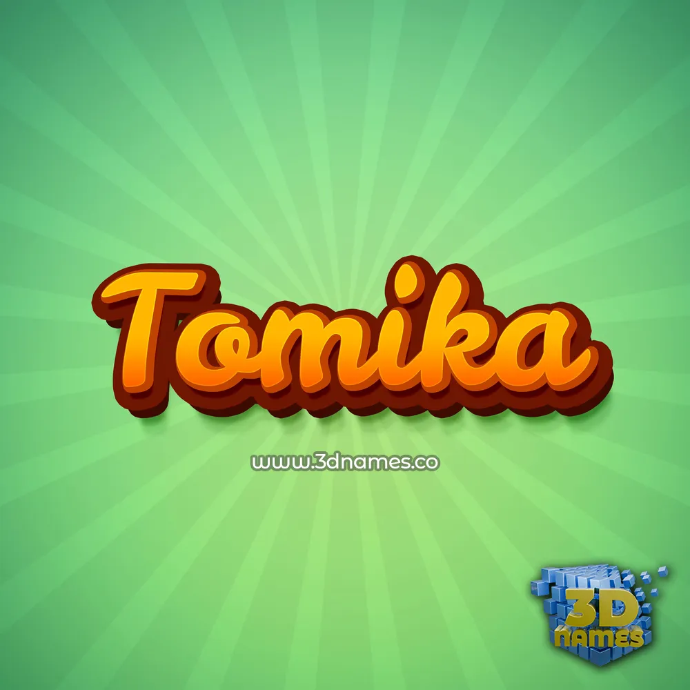 tomika in Green Rays style - 3D name wallpaper