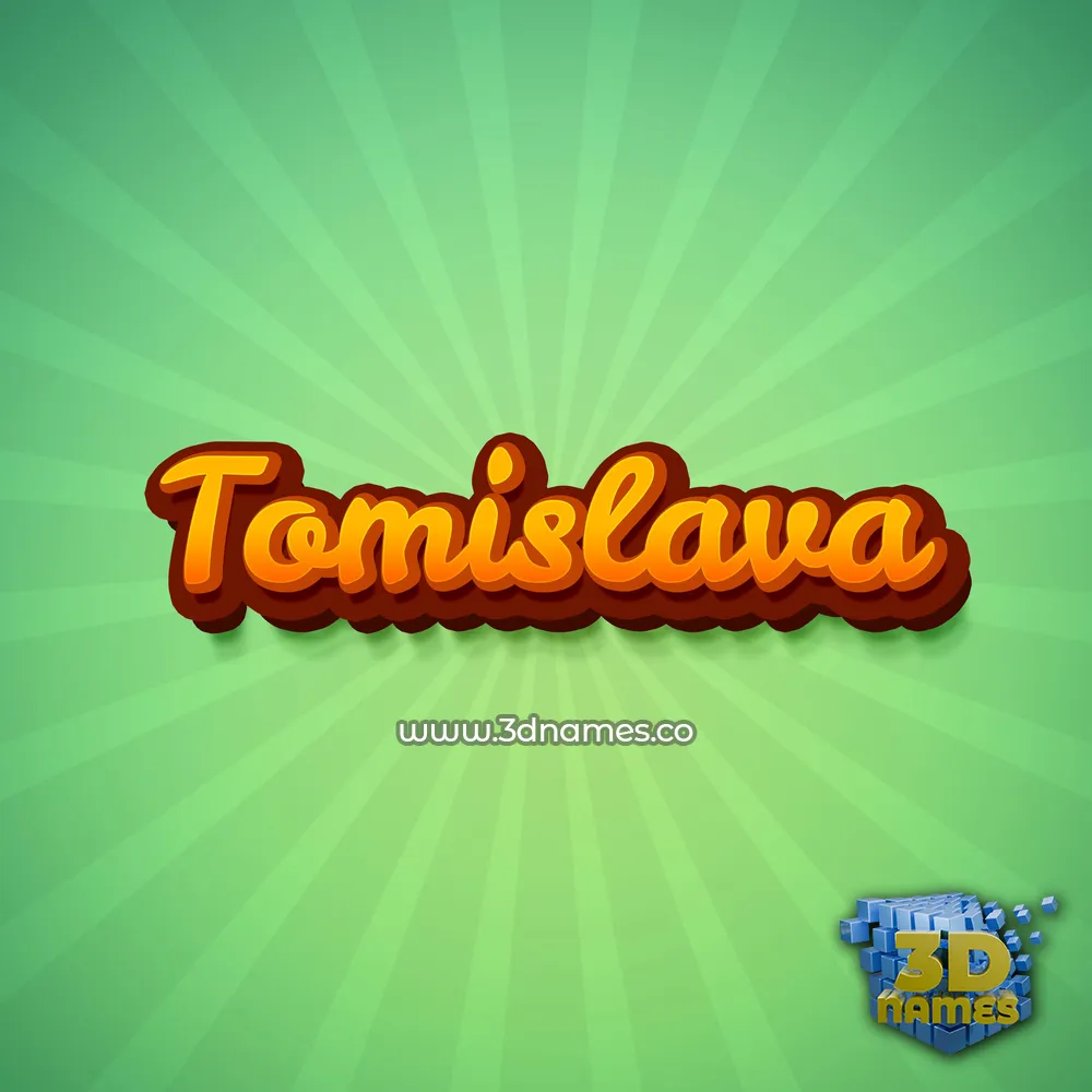 tomislava in Green Rays style - 3D name wallpaper