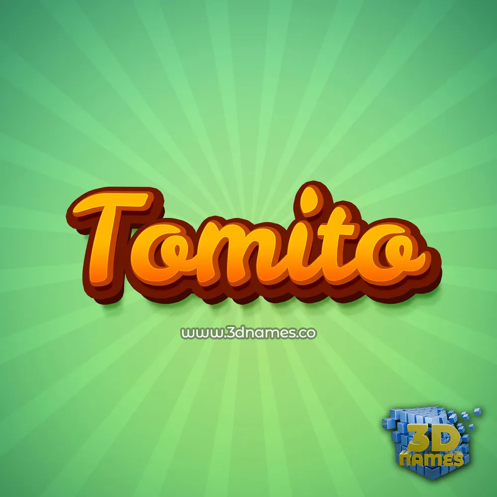 tomito in Green Rays style - 3D name wallpaper