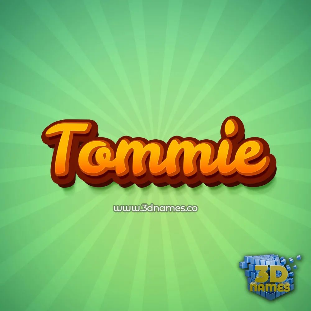 tommie in Green Rays style - 3D name wallpaper