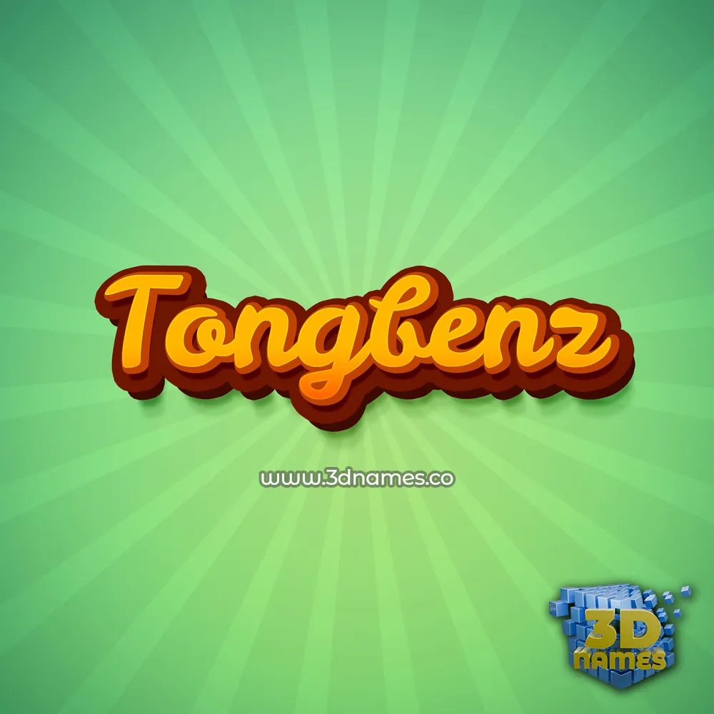 tongbenz in Green Rays style - 3D name wallpaper