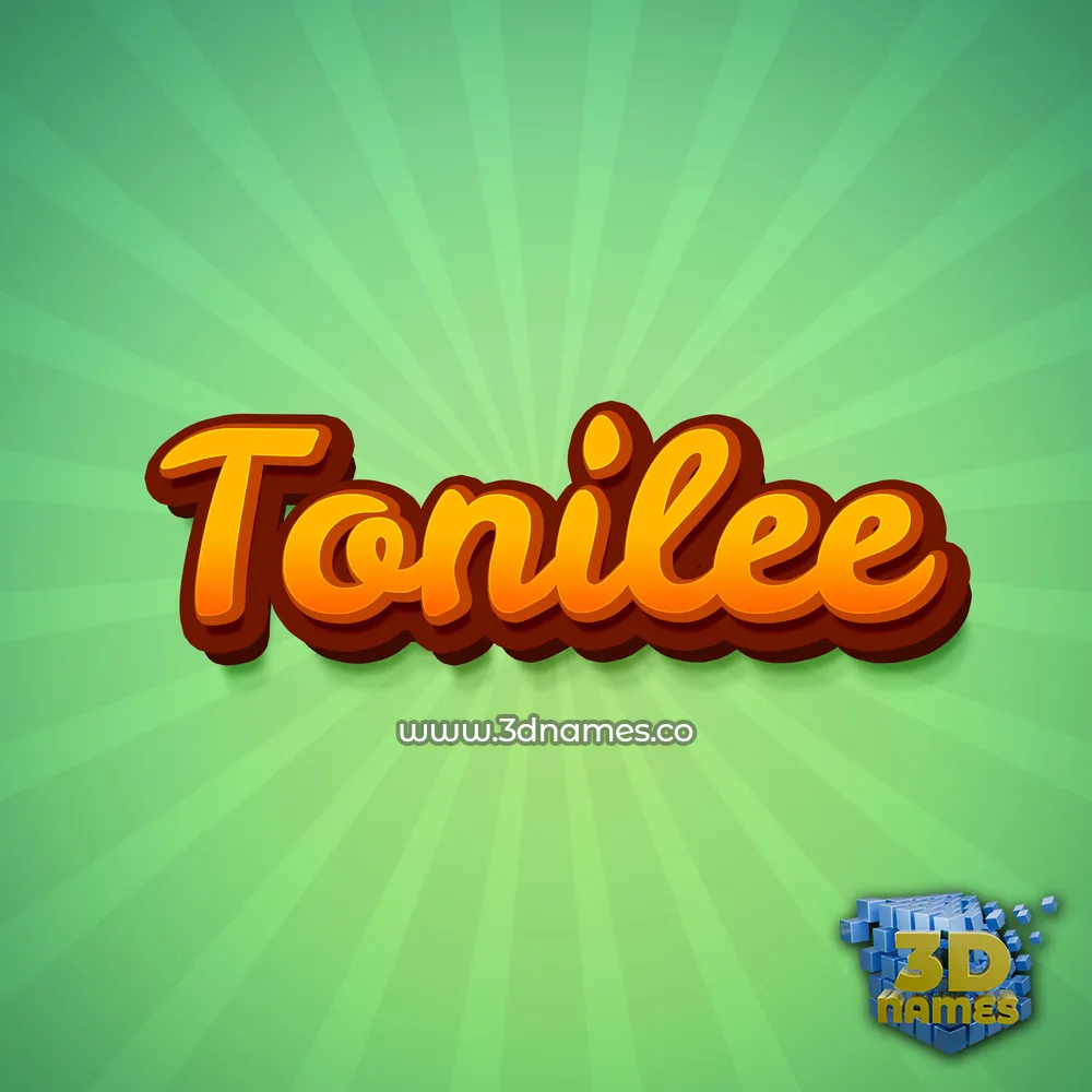 tonilee in Green Rays style - 3D name wallpaper