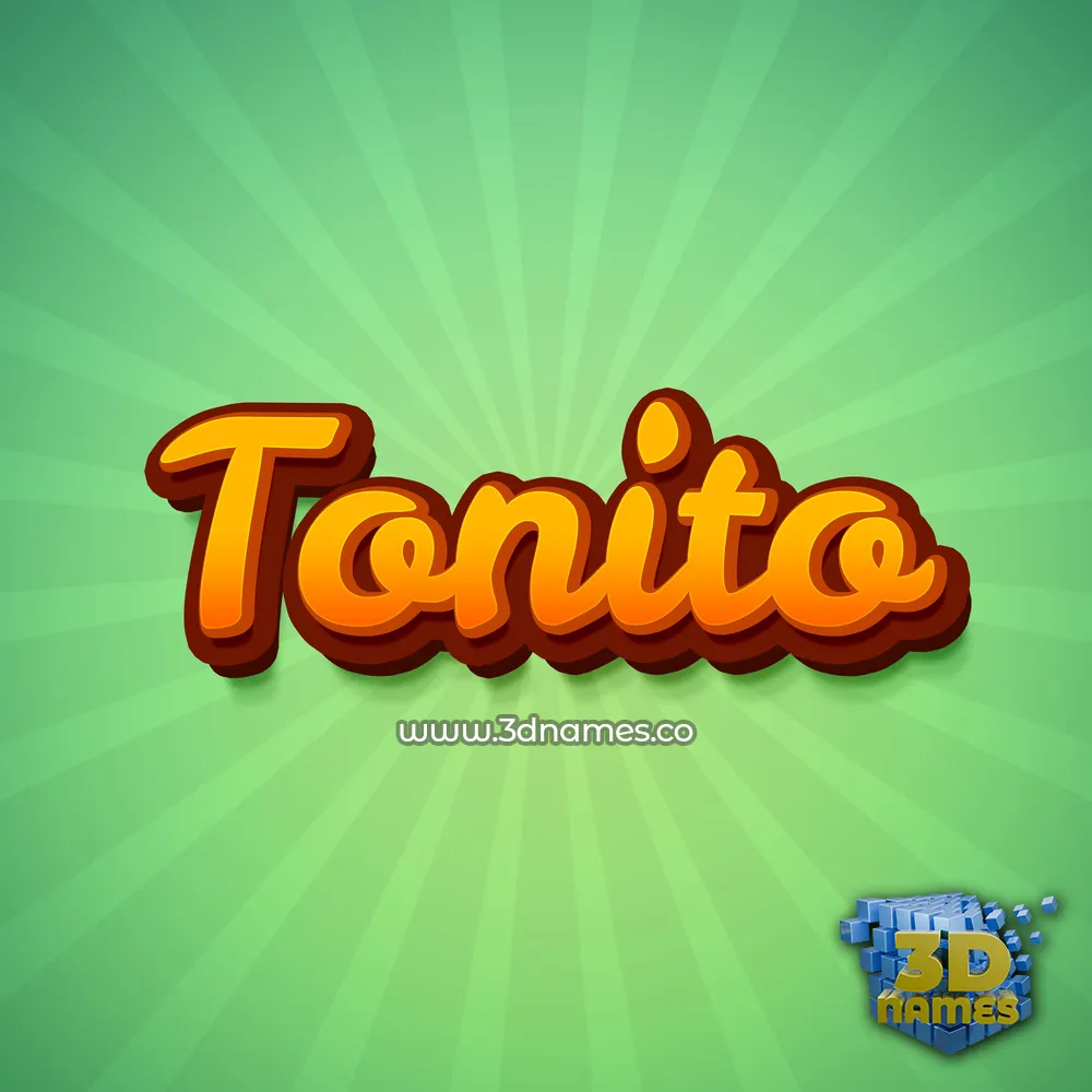 tonito in Green Rays style - 3D name wallpaper