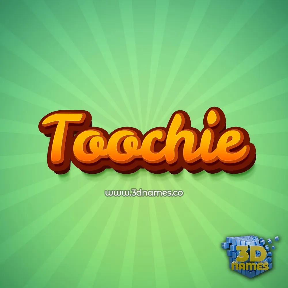 toochie in Green Rays style - 3D name wallpaper