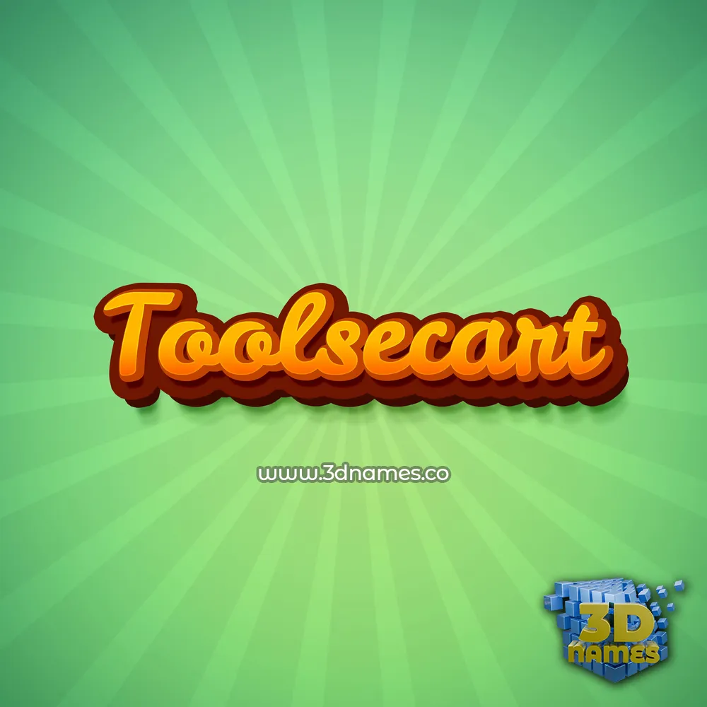 toolsecart in Green Rays style - 3D name wallpaper