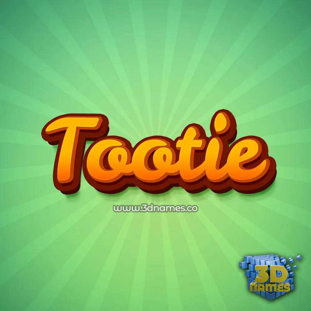 tootie in Green Rays style - 3D name wallpaper