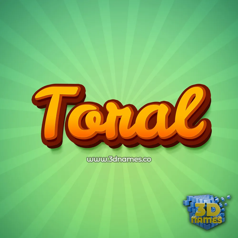 toral in Green Rays style - 3D name wallpaper