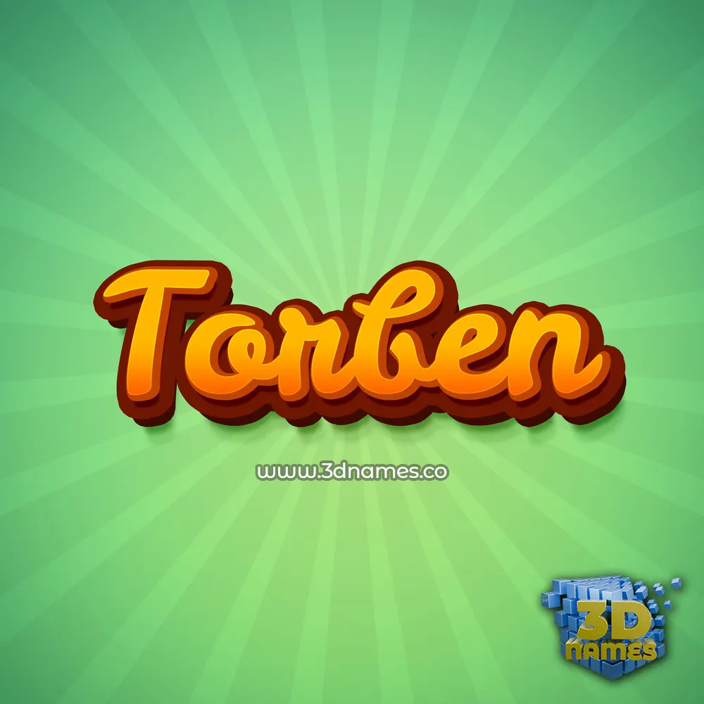 torben in Green Rays style - 3D name wallpaper