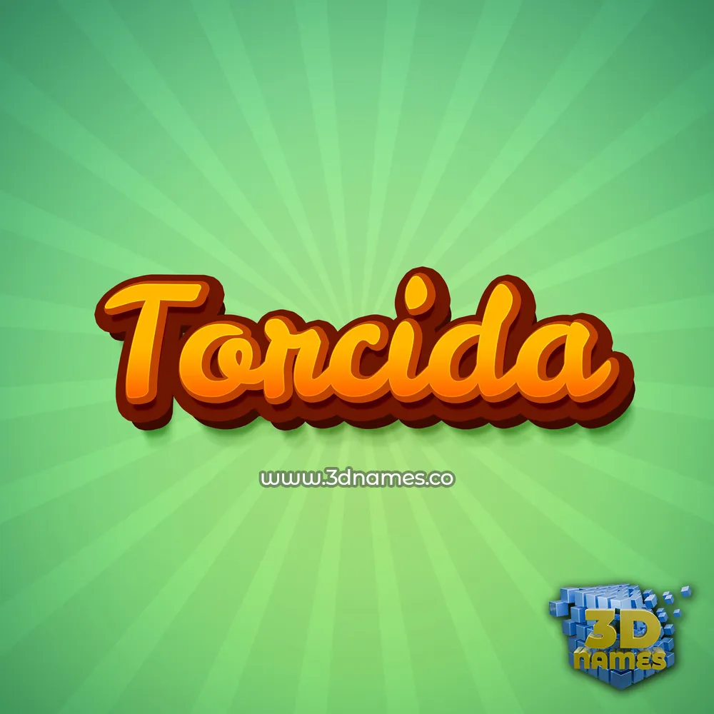 torcida in Green Rays style - 3D name wallpaper
