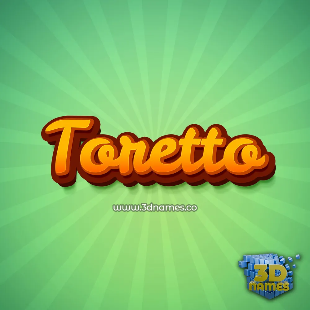 toretto in Green Rays style - 3D name wallpaper