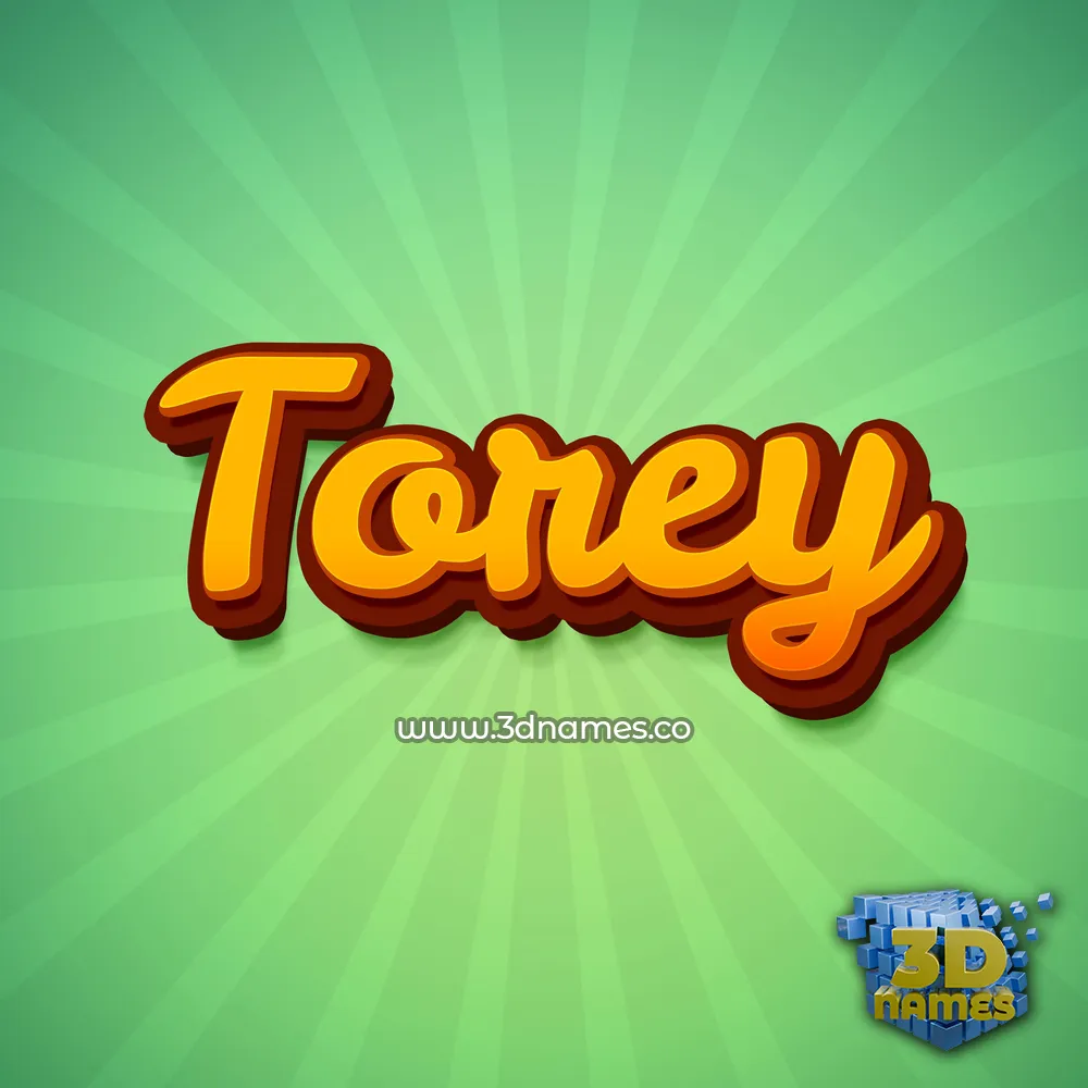 torey in Green Rays style - 3D name wallpaper