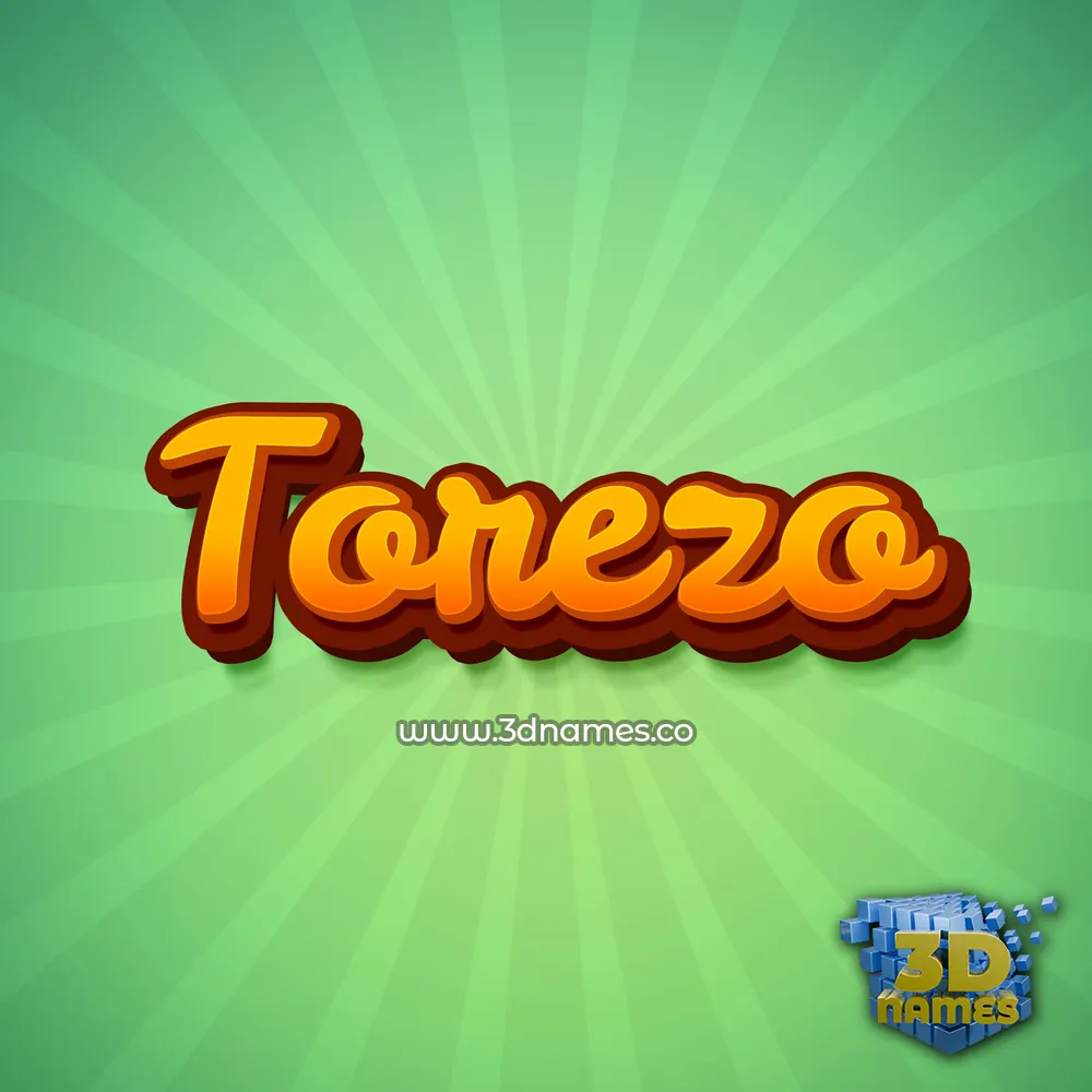 torezo in Green Rays style - 3D name wallpaper