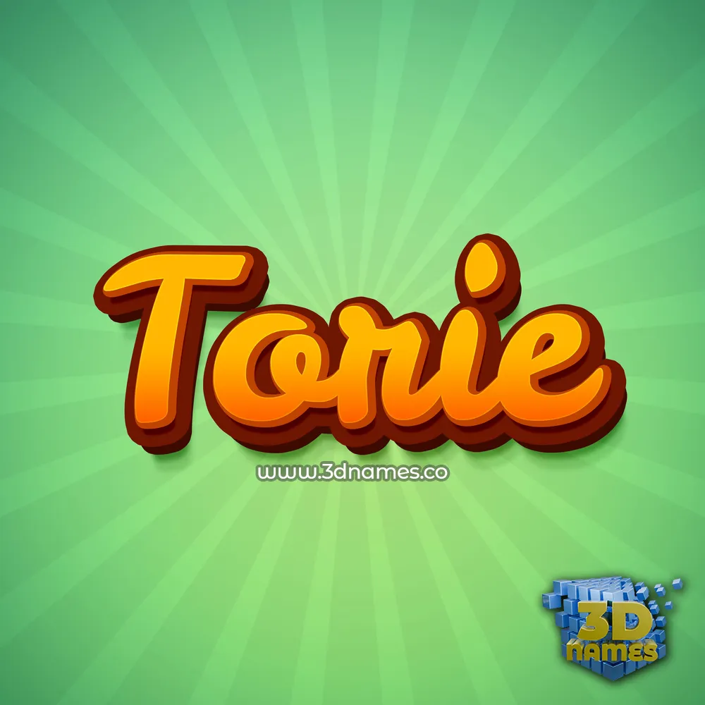 torie in Green Rays style - 3D name wallpaper