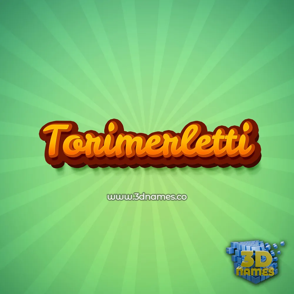 torimerletti in Green Rays style - 3D name wallpaper