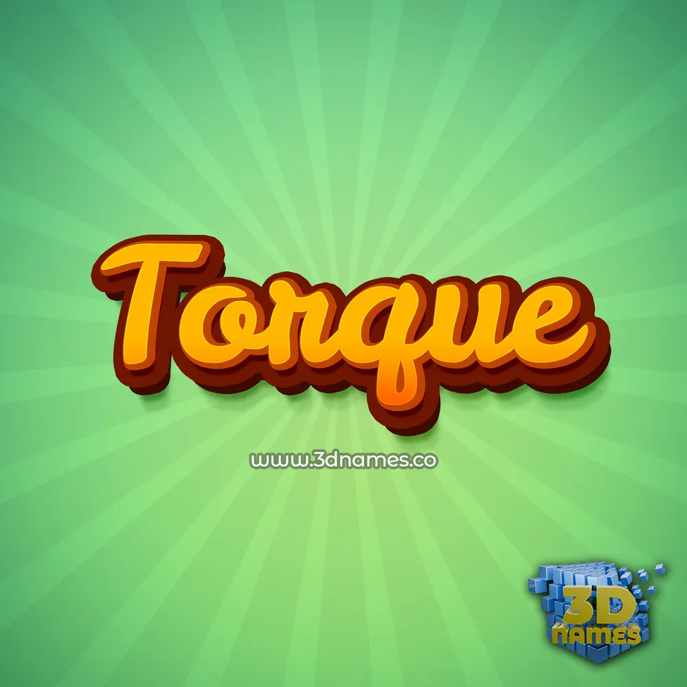 torque in Green Rays style - 3D name wallpaper