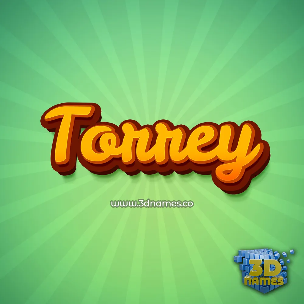 torrey in Green Rays style - 3D name wallpaper