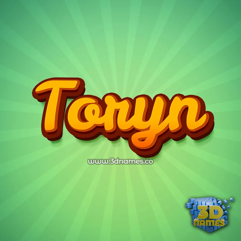 toryn in Green Rays style - 3D name wallpaper
