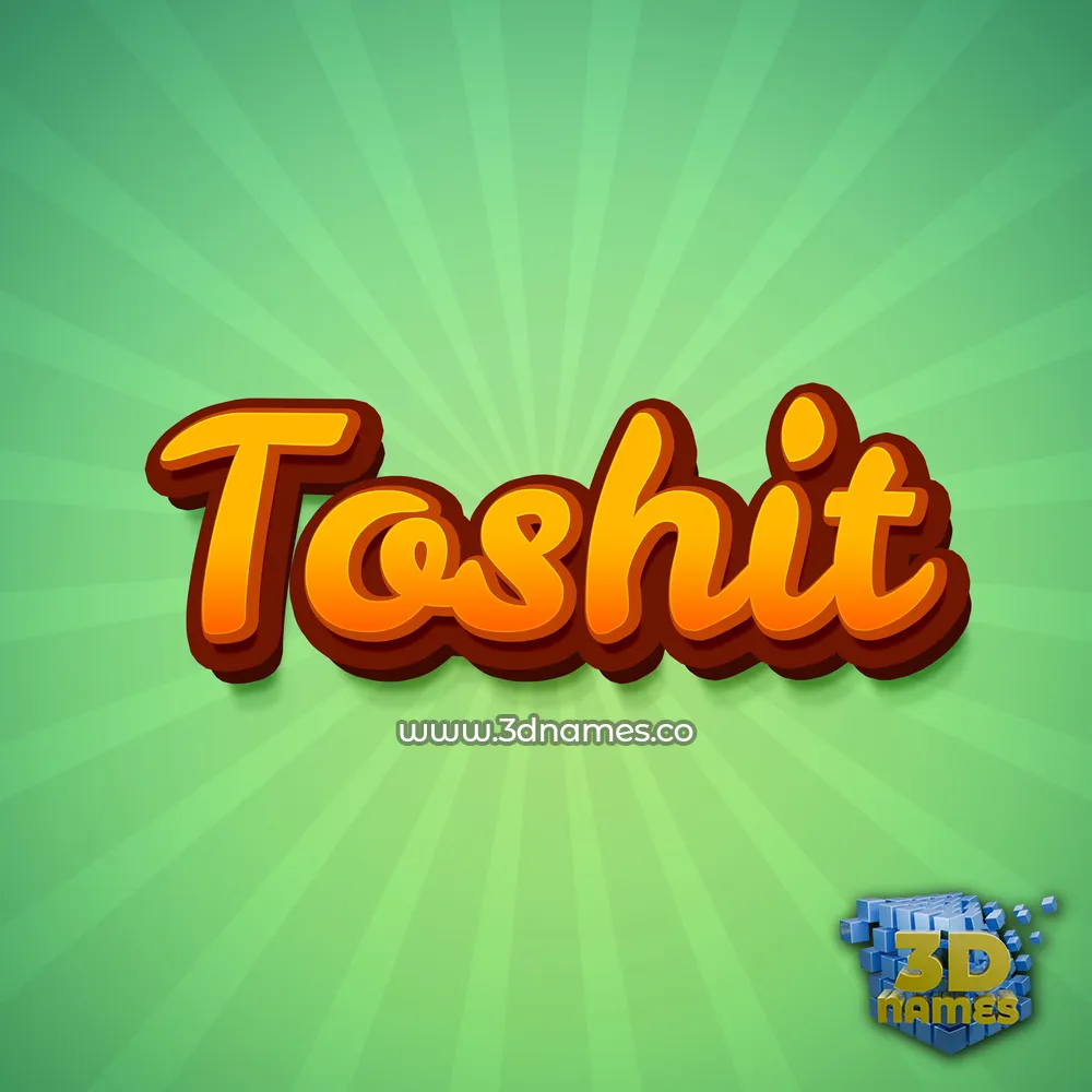 toshit in Green Rays style - 3D name wallpaper