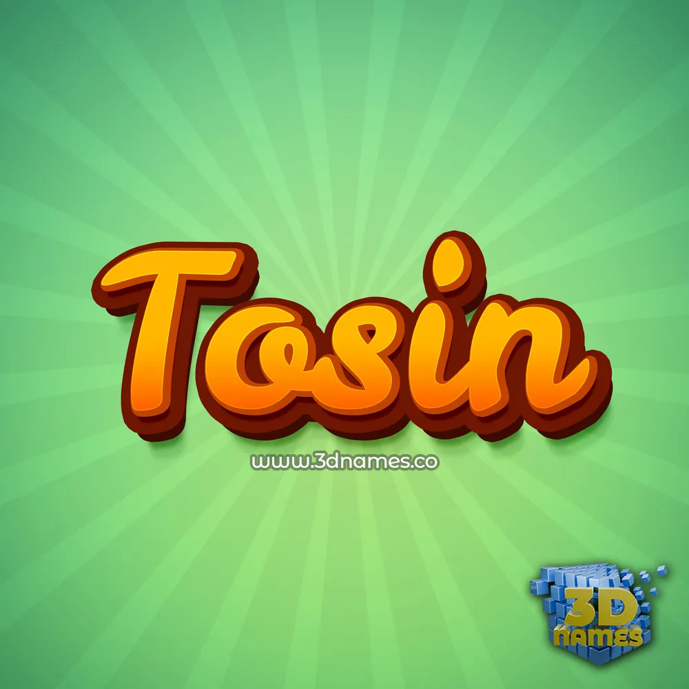 tosin in Green Rays style - 3D name wallpaper
