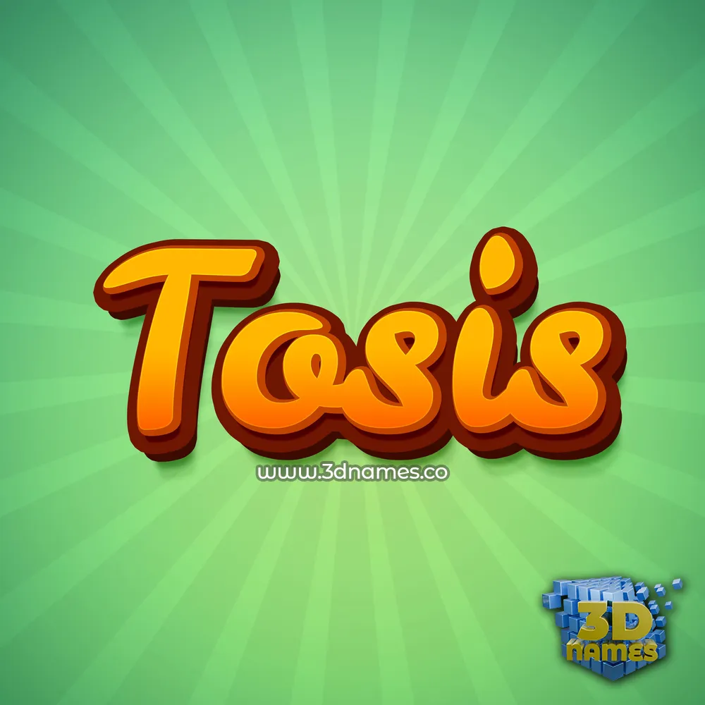 tosis in Green Rays style - 3D name wallpaper