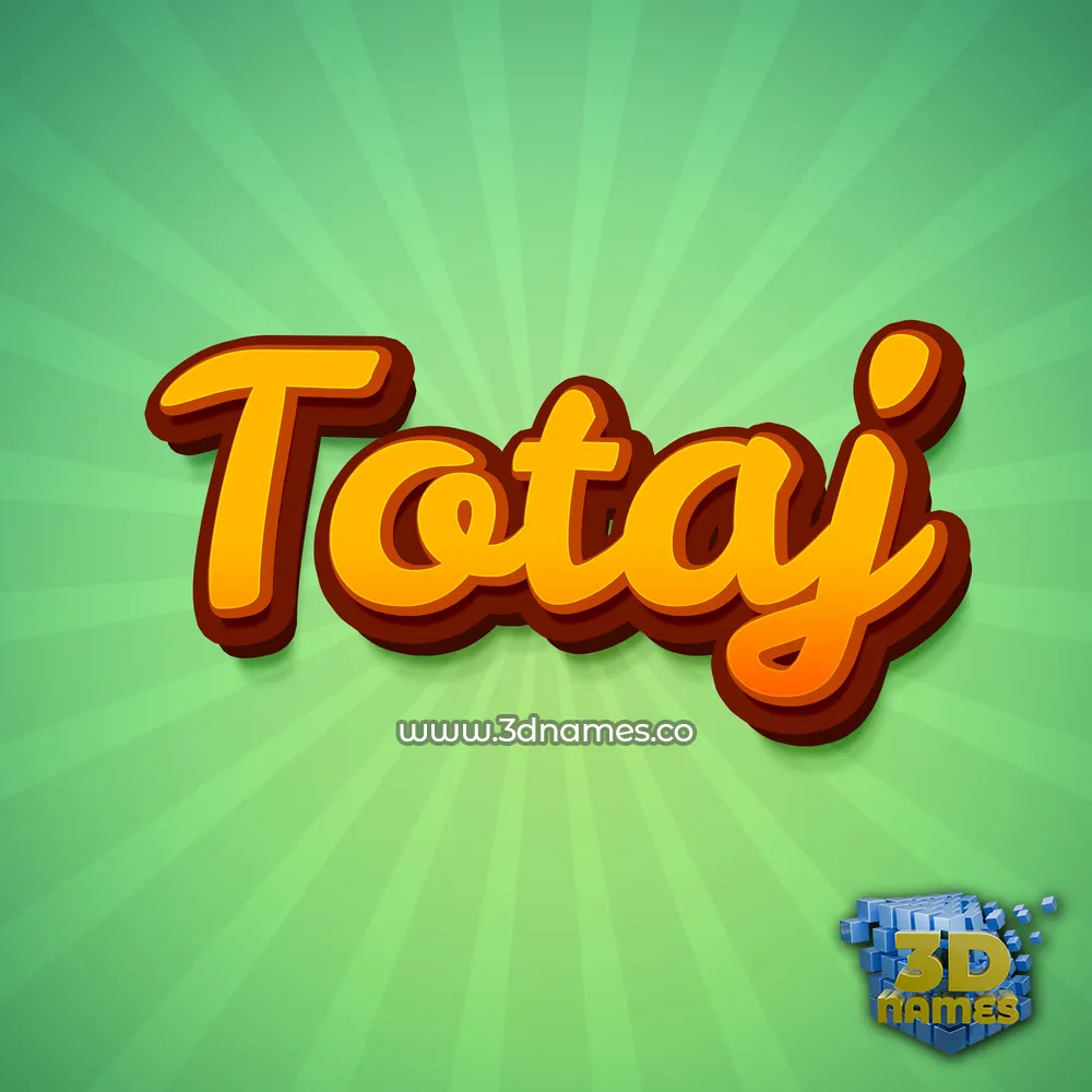 totaj in Green Rays style - 3D name wallpaper