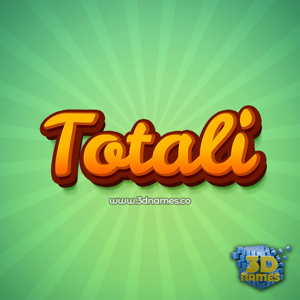 totali in Green Rays style - 3D name wallpaper