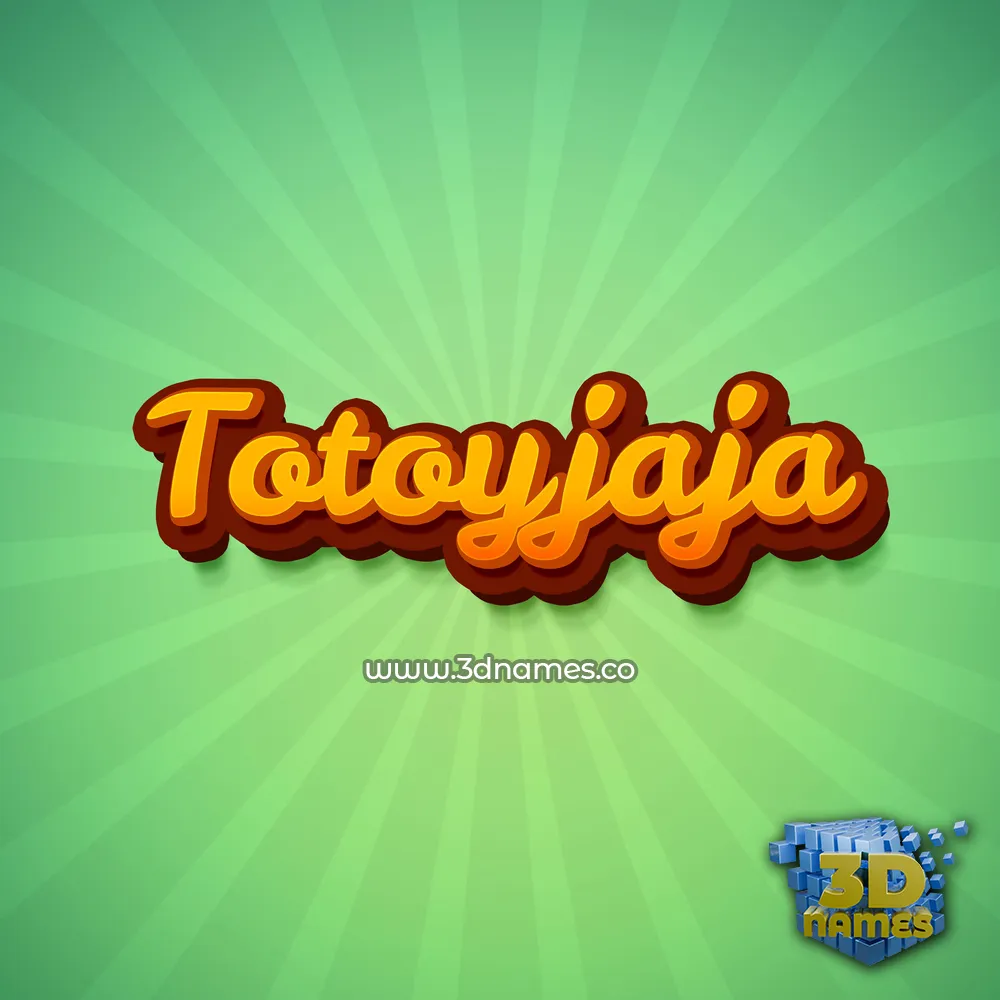 totoyjaja in Green Rays style - 3D name wallpaper