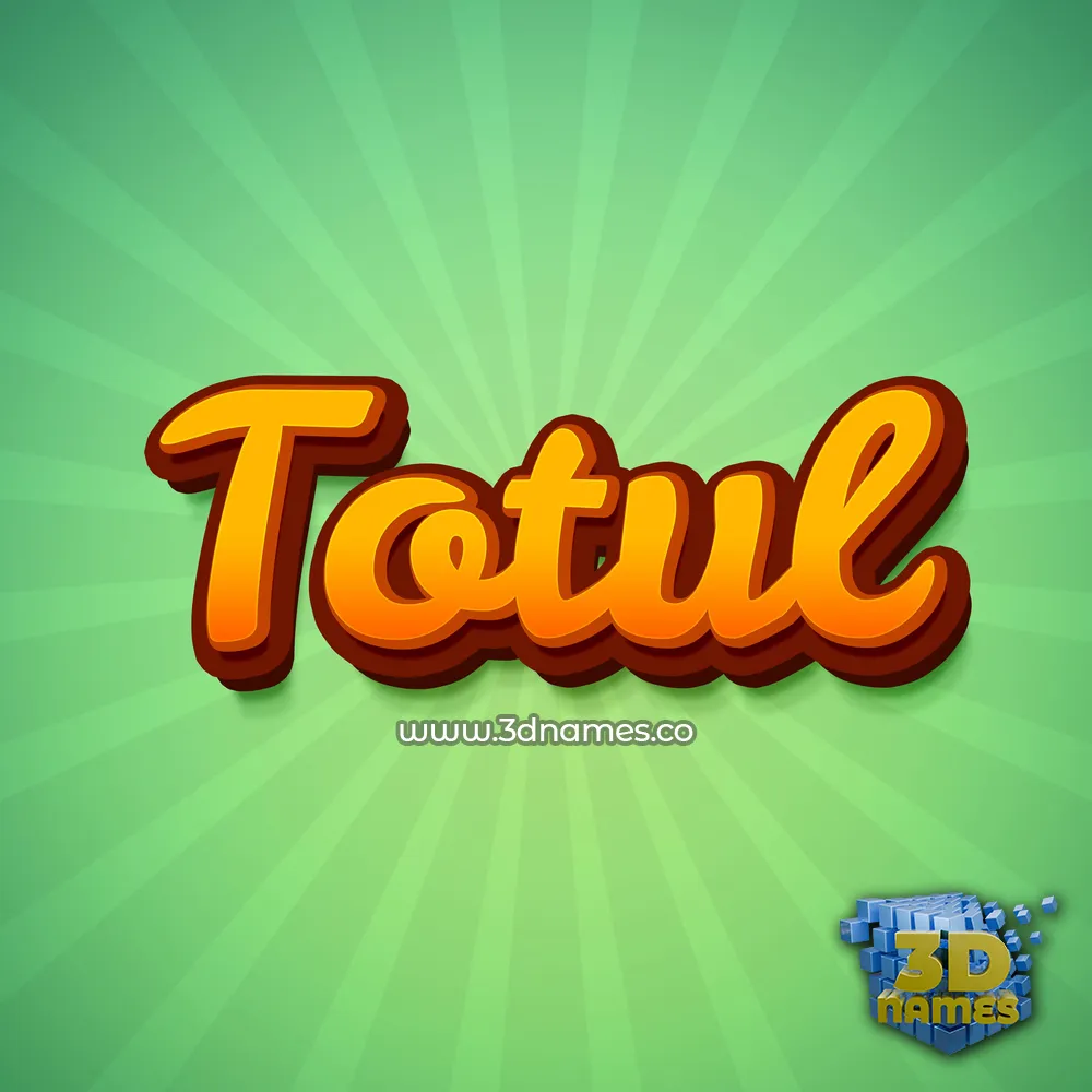 totul in Green Rays style - 3D name wallpaper
