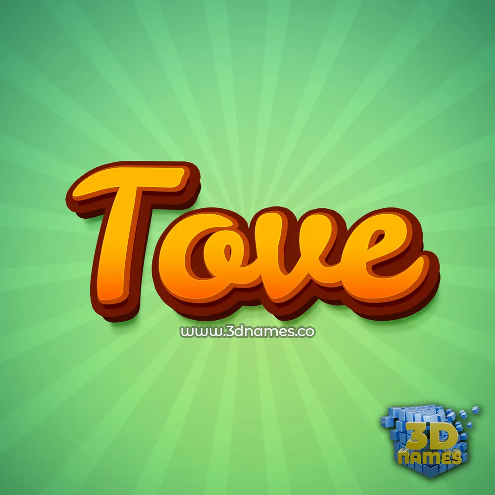 tove in Green Rays style - 3D name wallpaper