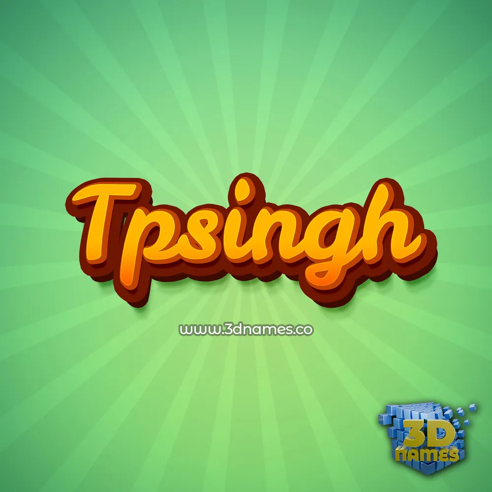 tpsingh in Green Rays style - 3D name wallpaper