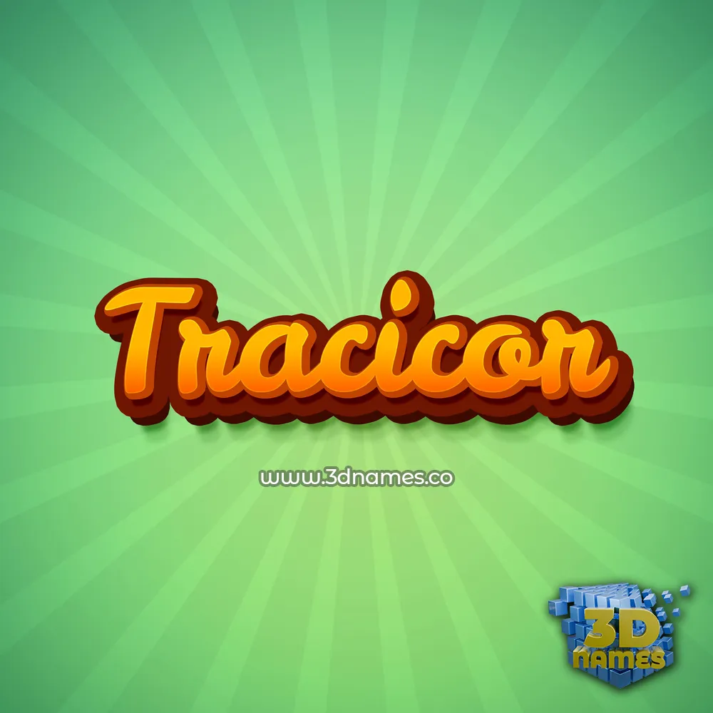 tracicor in Green Rays style - 3D name wallpaper