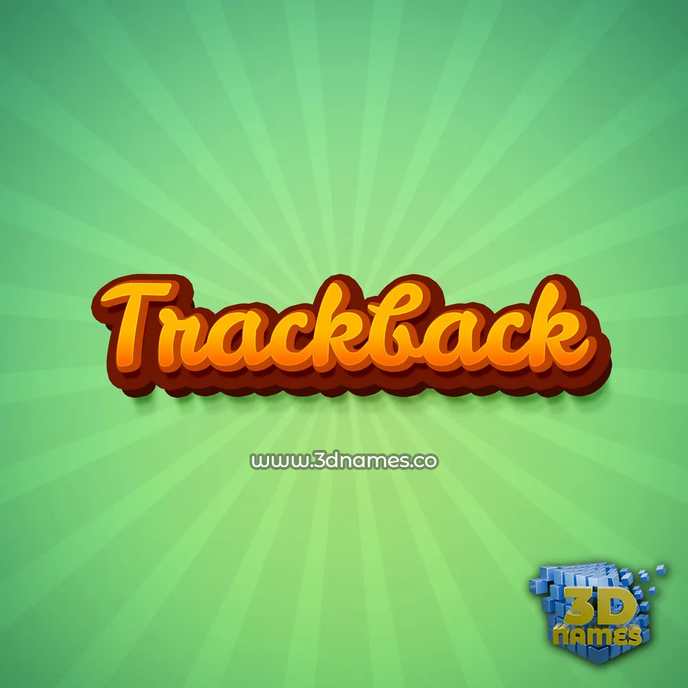 trackback in Green Rays style - 3D name wallpaper