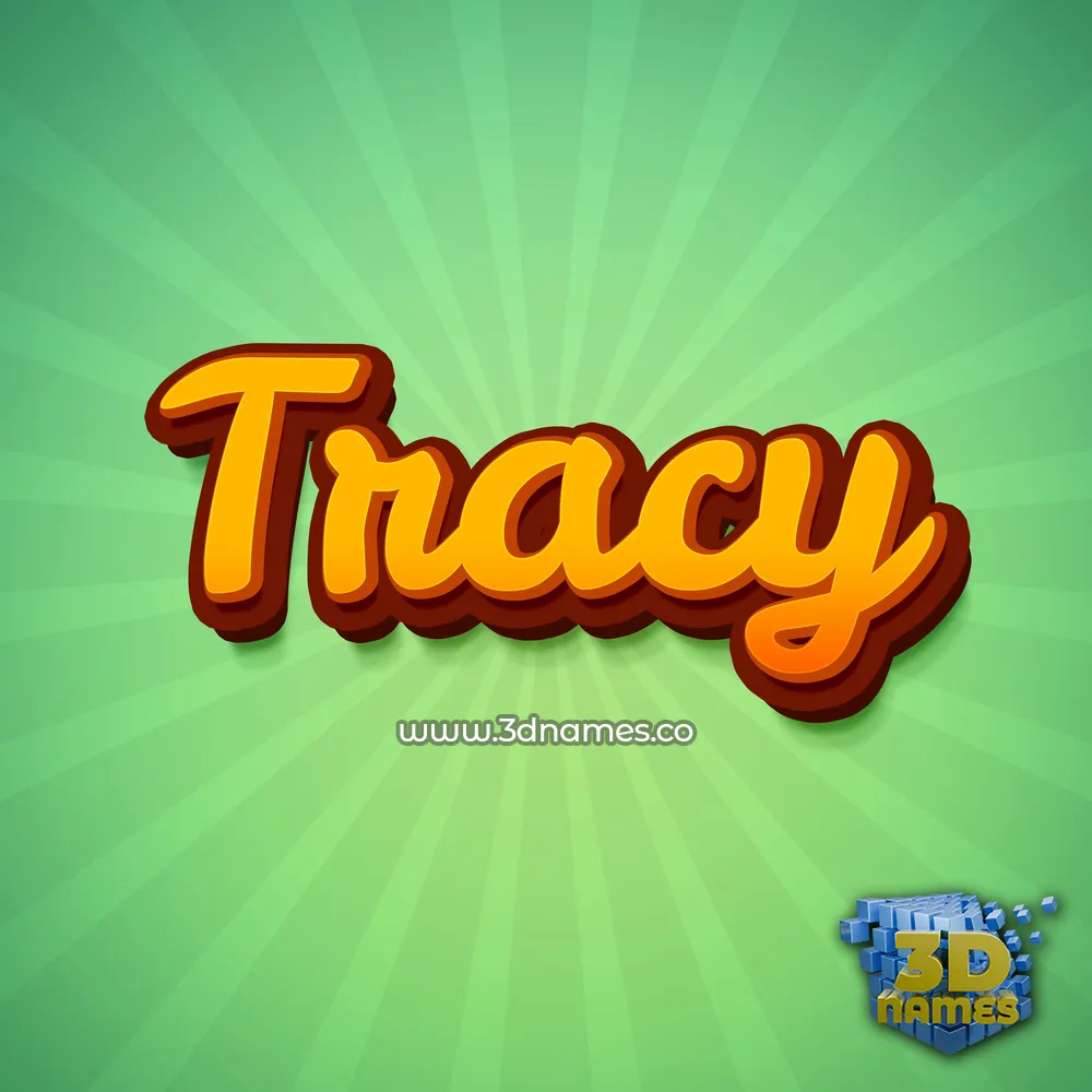 tracy in Green Rays style - 3D name wallpaper