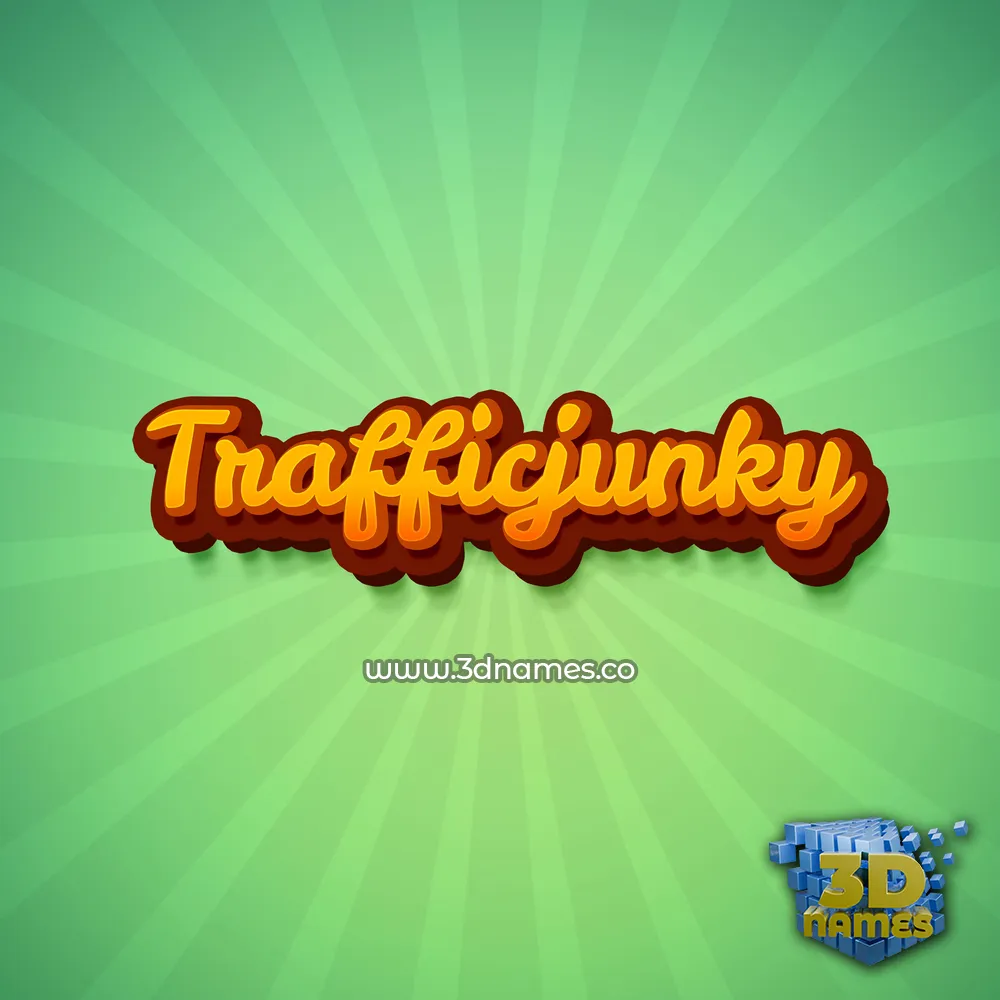 trafficjunky in Green Rays style - 3D name wallpaper