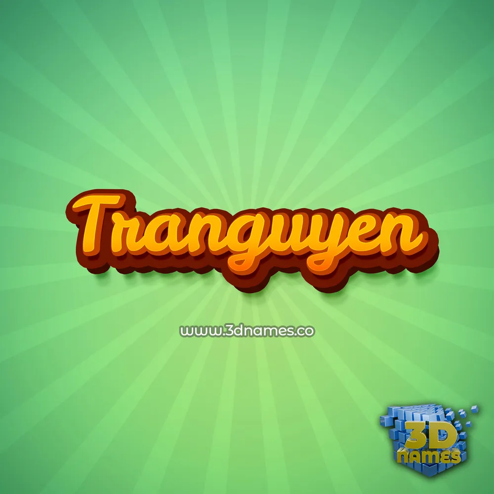 tranguyen in Green Rays style - 3D name wallpaper
