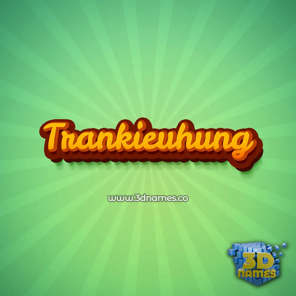 trankieuhung in Green Rays style - 3D name wallpaper