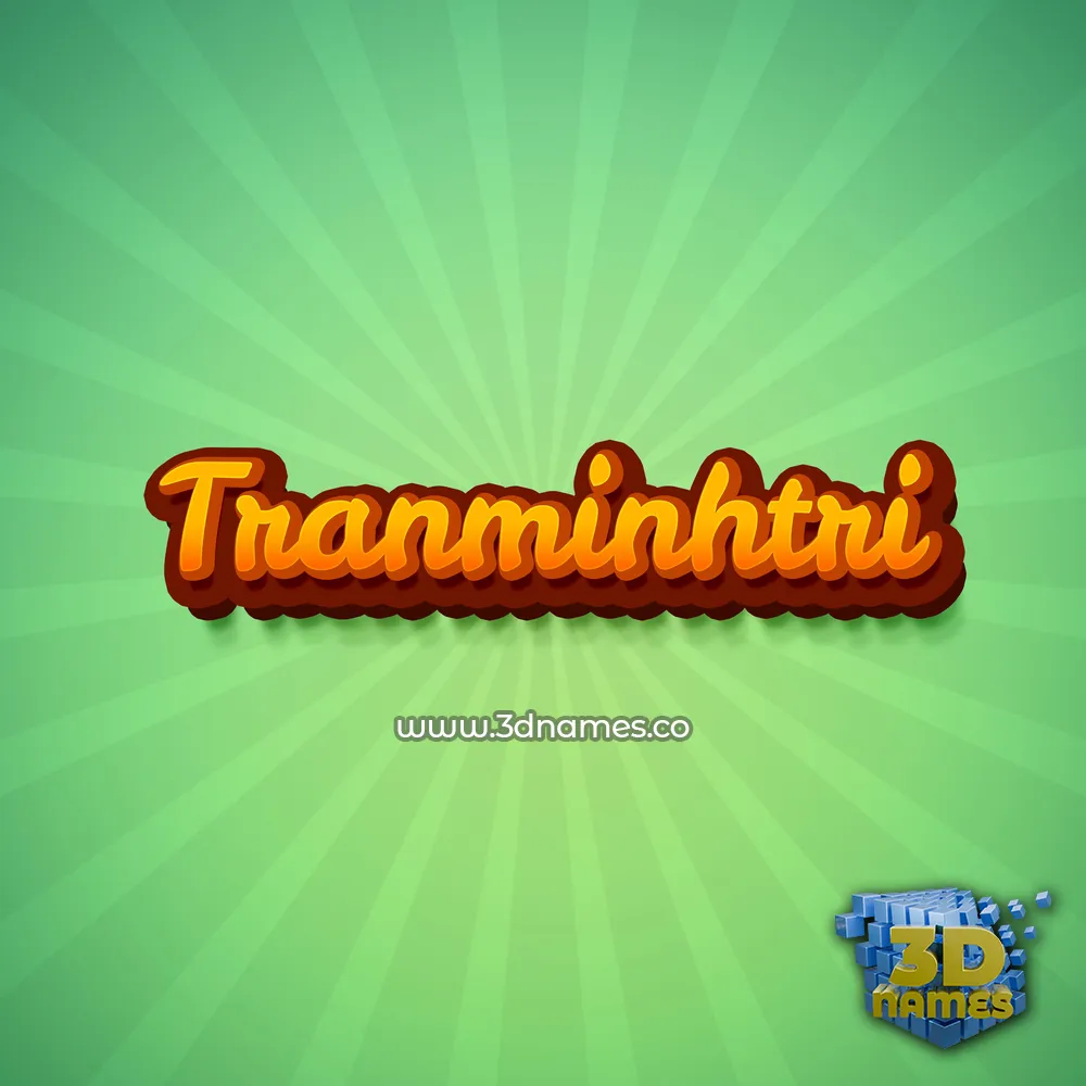 tranminhtri in Green Rays style - 3D name wallpaper