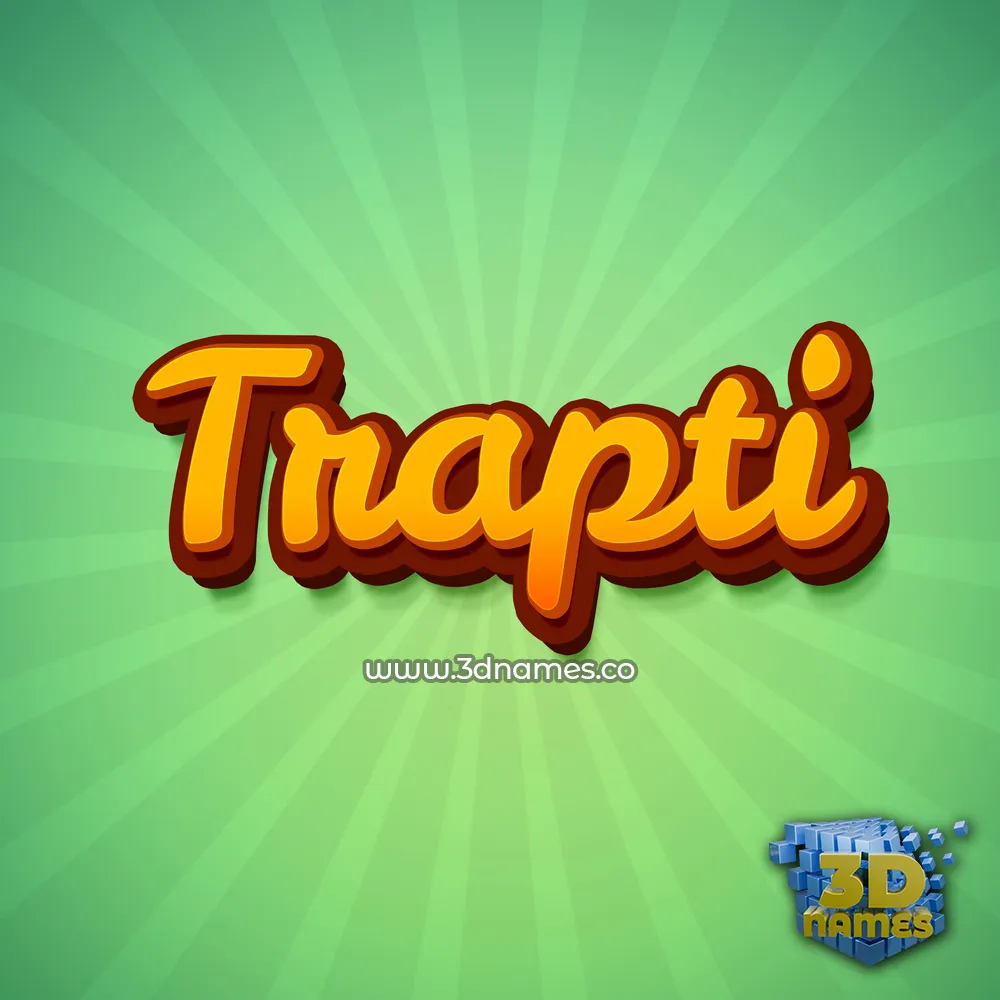 trapti in Green Rays style - 3D name wallpaper