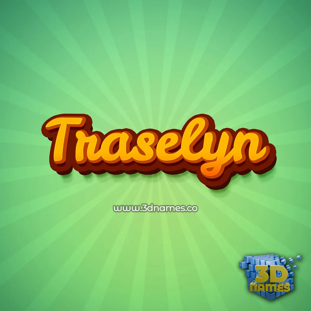 traselyn in Green Rays style - 3D name wallpaper