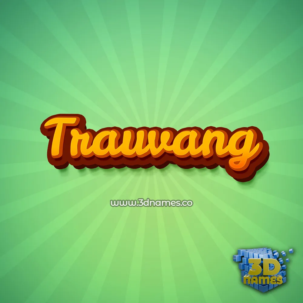 trauvang in Green Rays style - 3D name wallpaper