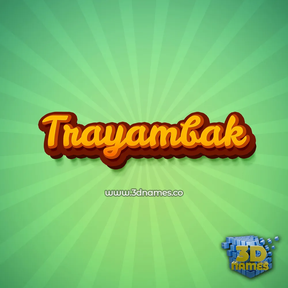 trayambak in Green Rays style - 3D name wallpaper