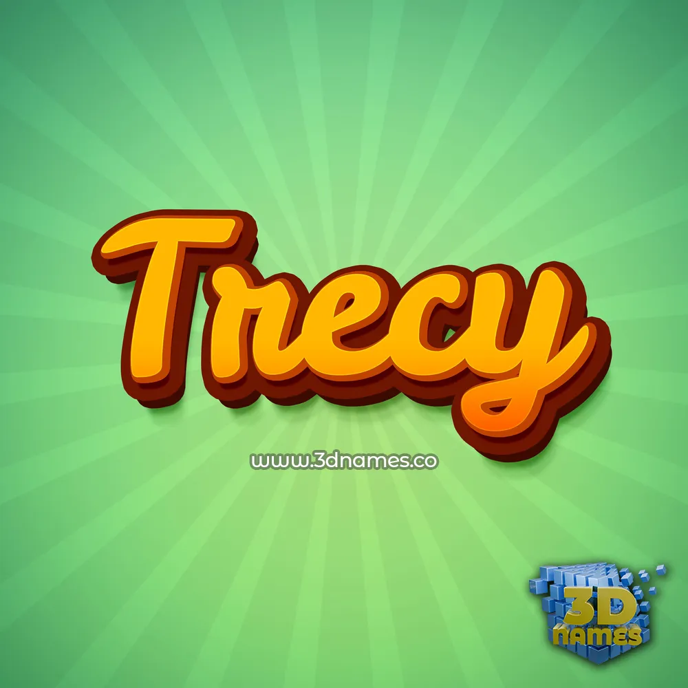 trecy in Green Rays style - 3D name wallpaper