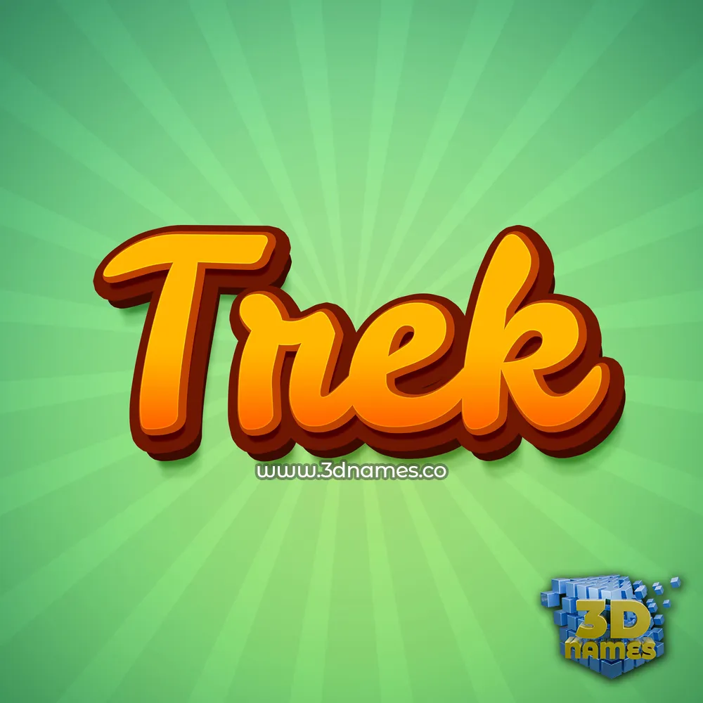 trek in Green Rays style - 3D name wallpaper