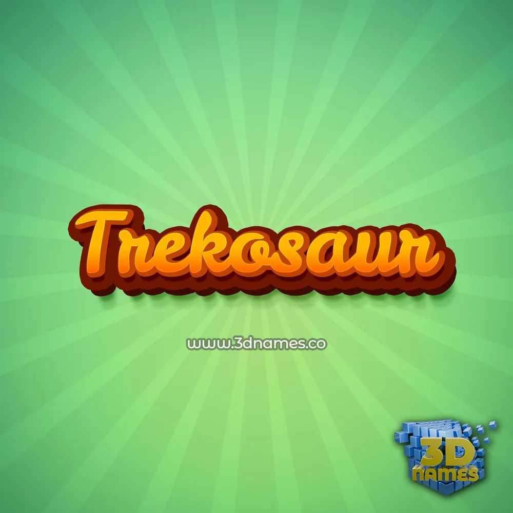 trekosaur in Green Rays style - 3D name wallpaper
