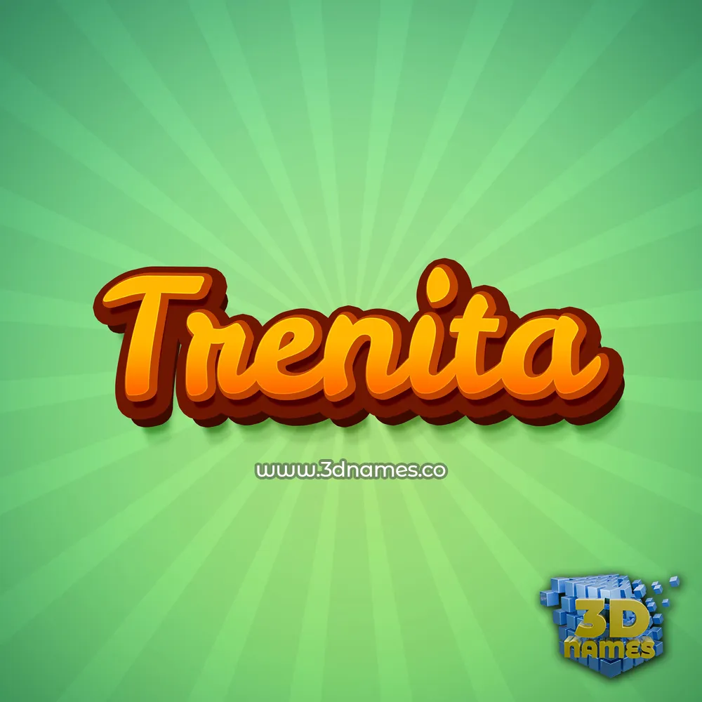 trenita in Green Rays style - 3D name wallpaper