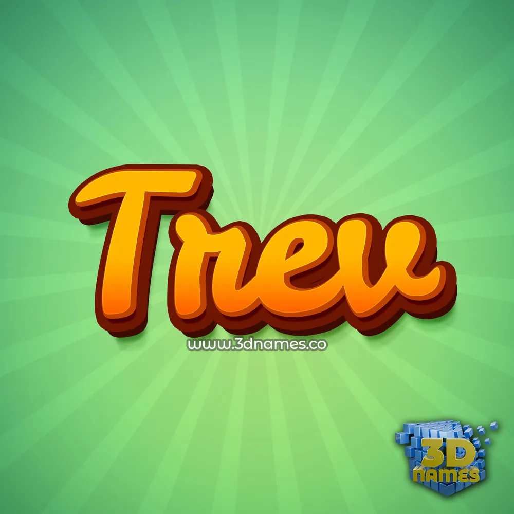trev in Green Rays style - 3D name wallpaper