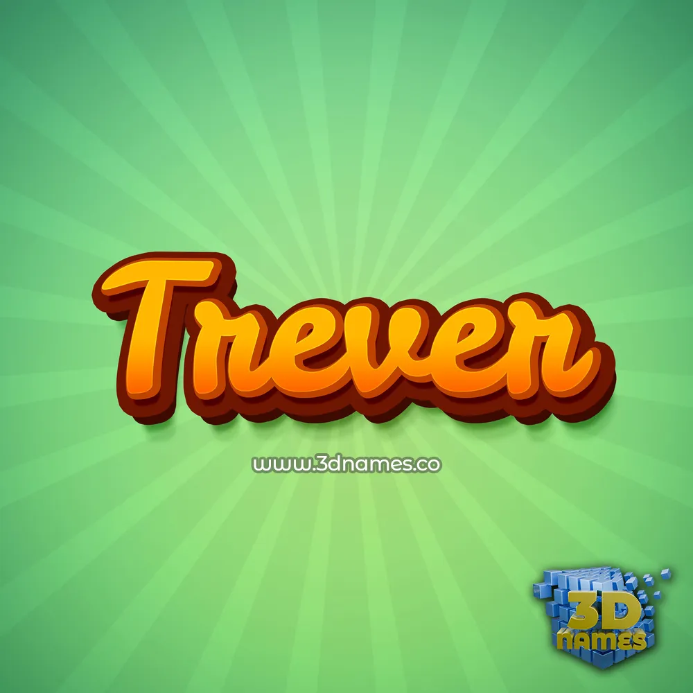 trever in Green Rays style - 3D name wallpaper