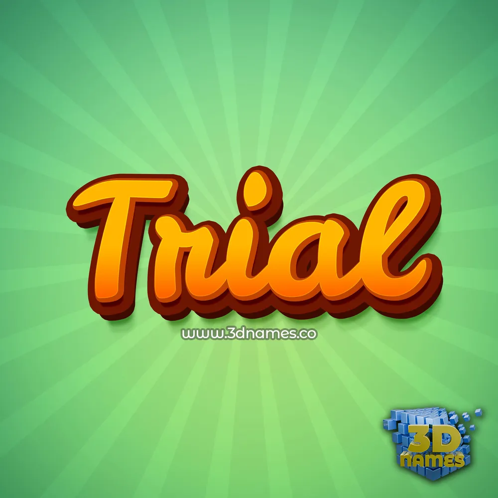 trial in Green Rays style - 3D name wallpaper