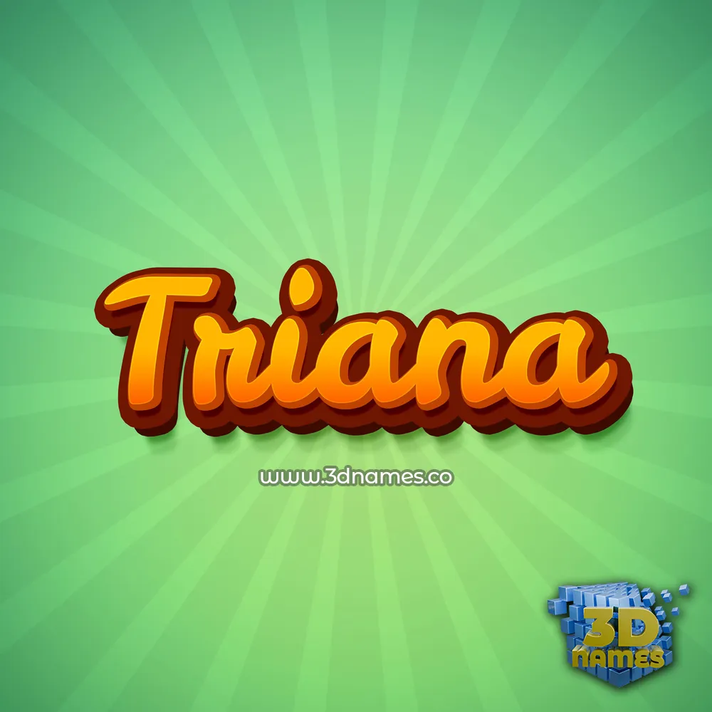 triana in Green Rays style - 3D name wallpaper