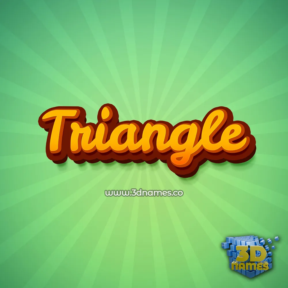 triangle in Green Rays style - 3D name wallpaper